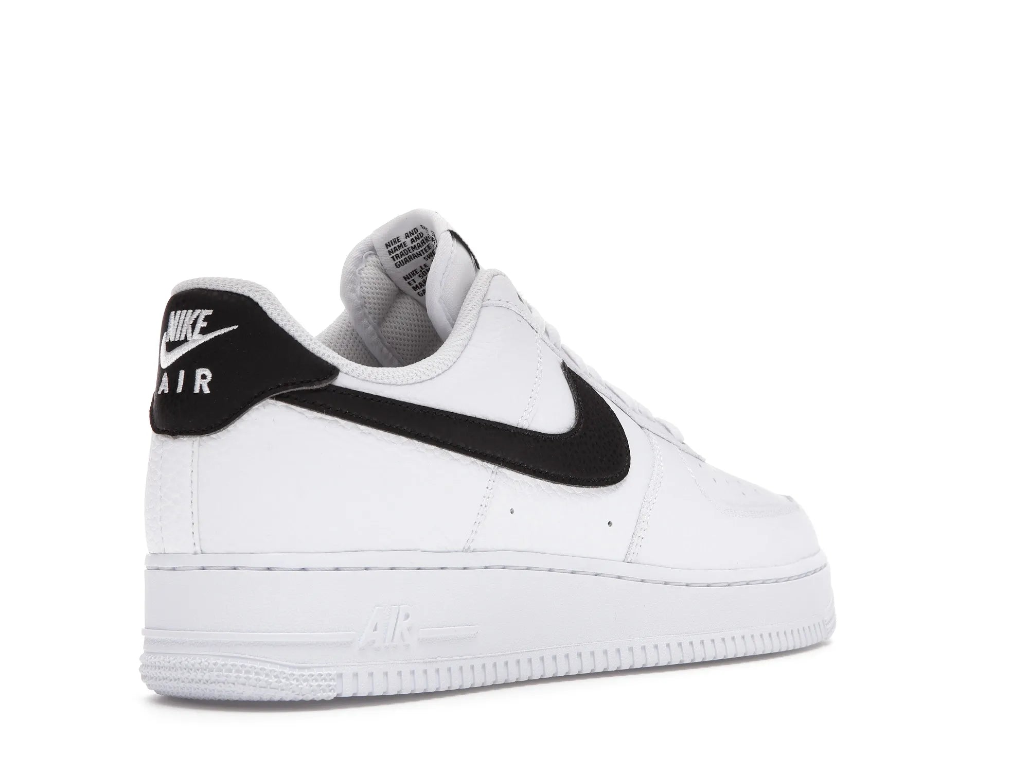 Nike Air Force 1 Low '07 White Black Pebbled Leather - solemarket.cz