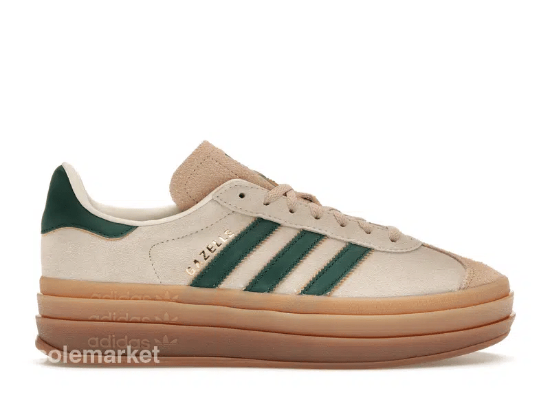 adidas Gazelle Bold Magic Beige Collegiate Green (W) - solemarket.cz