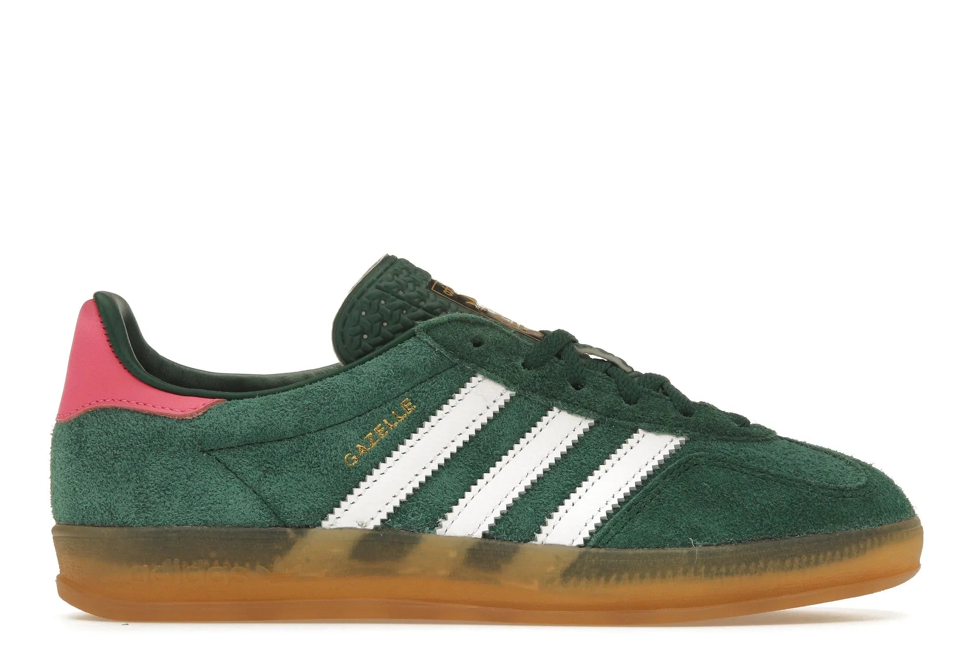 adidas Gazelle Indoor Collegiate Green Lucid Pink (W) - solemarket.cz