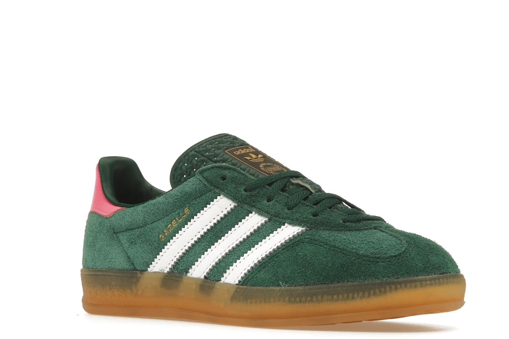 adidas Gazelle Indoor Collegiate Green Lucid Pink (W) - solemarket.cz