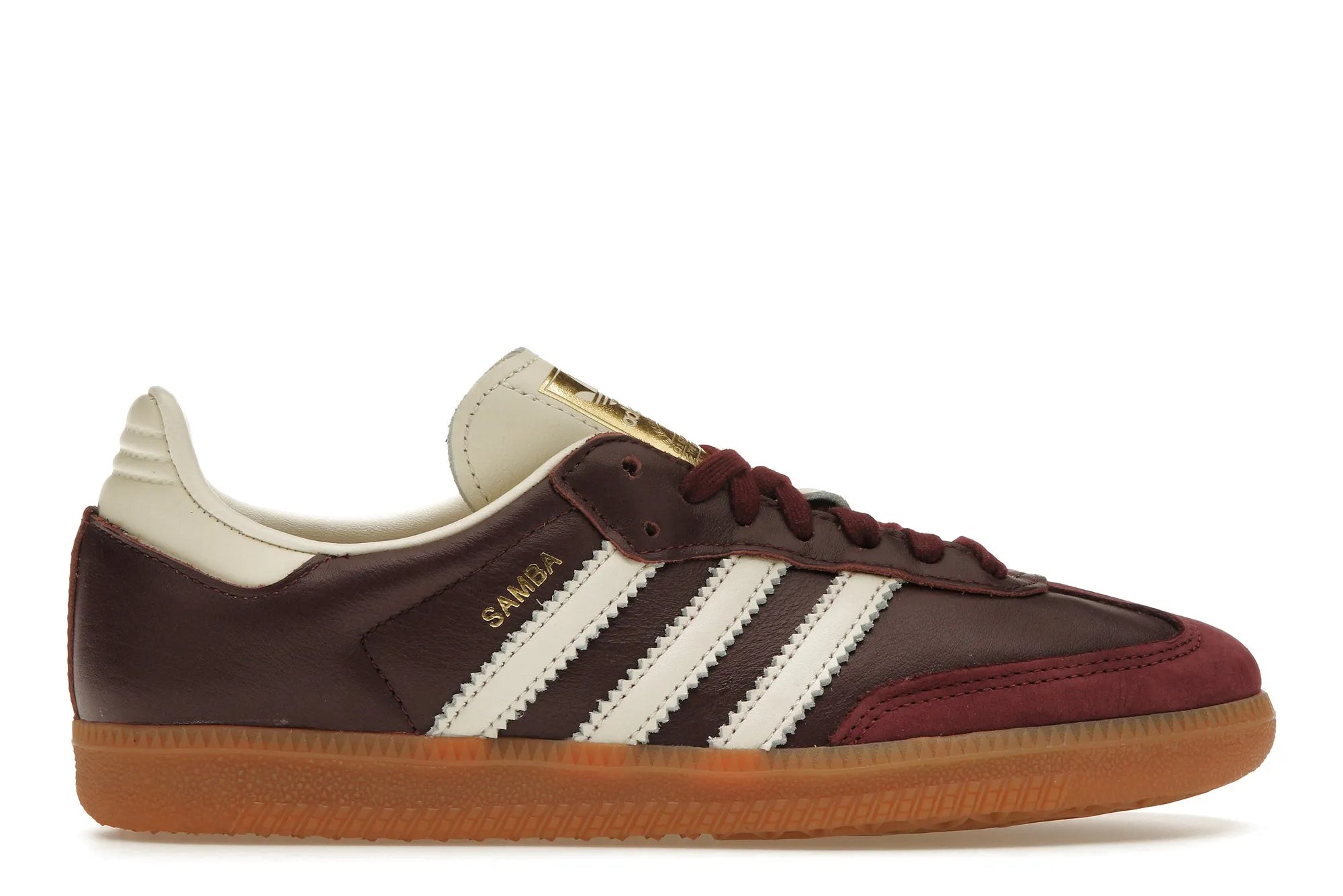 adidas Samba OG Maroon Gold Metallic - solemarket