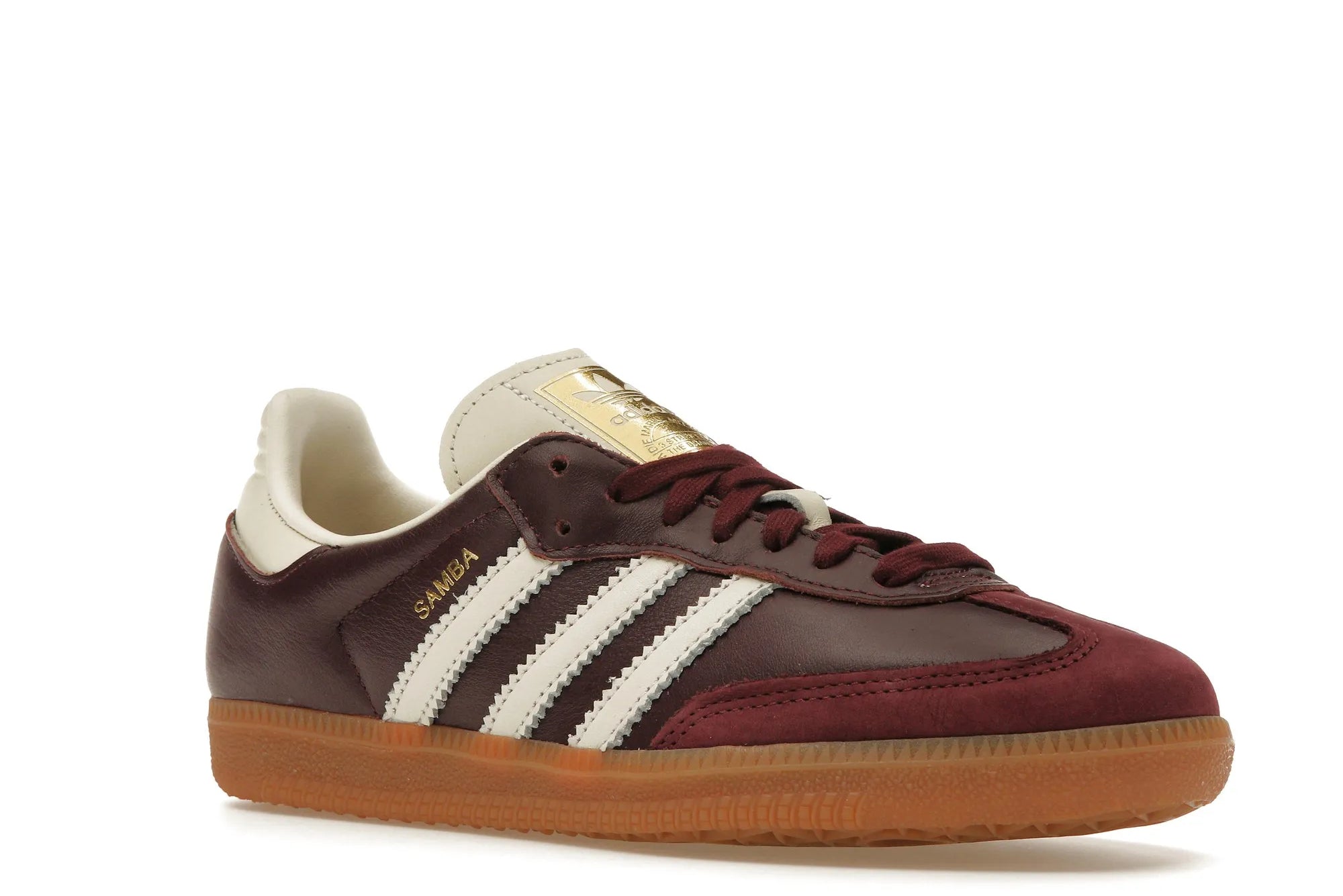 adidas Samba OG Maroon Gold Metallic - solemarket